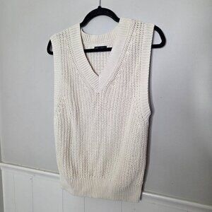 GAP Cream Knit Cotton Sweater Vest